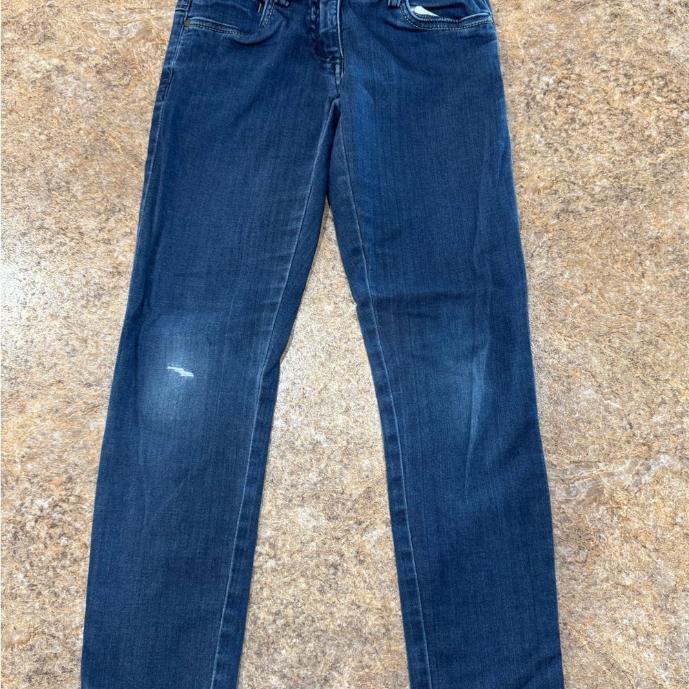 Hanna Andersson Girls Dark Wash Jeans - Size 130 (US 8)
